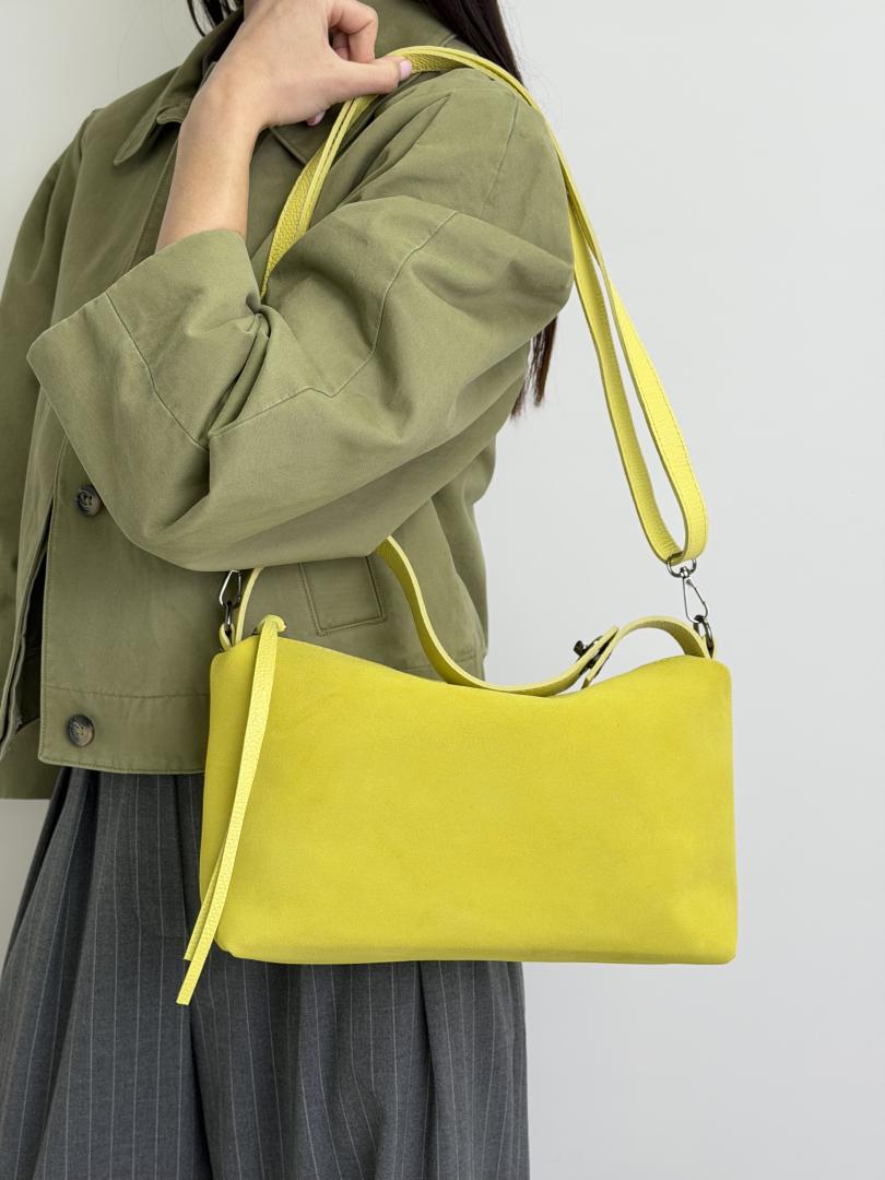 Сумка женская кожаная желтая FM1602I