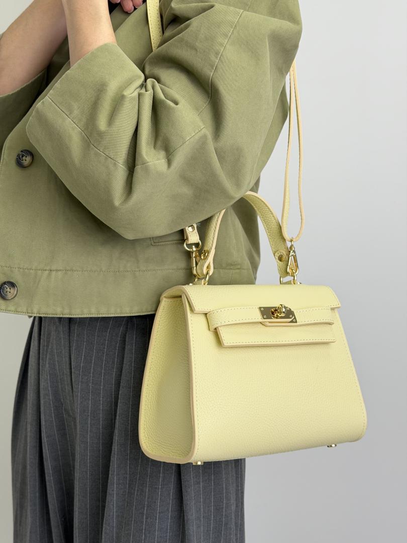 Сумка женская кожаная желтая FM1360I