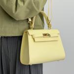 Сумка женская кожаная желтая FM1360I