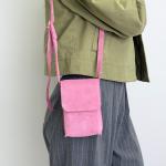 Сумка женская кожаная розовая FM1804A