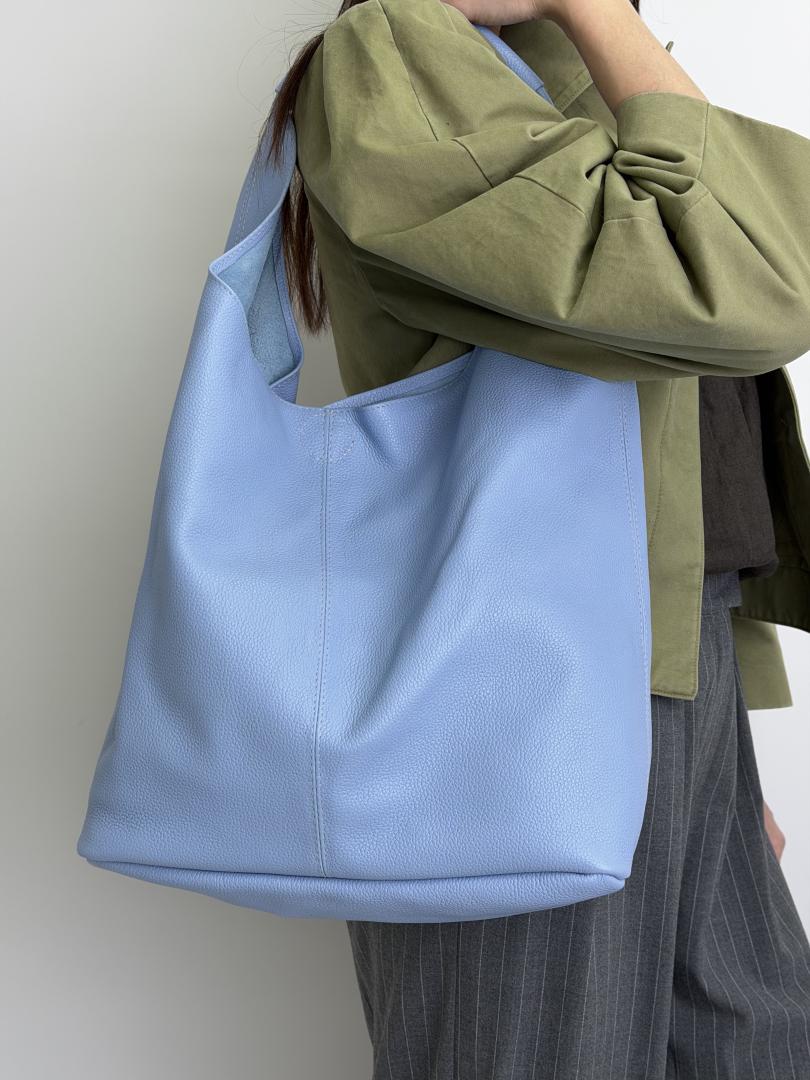 Сумка жіноча шкіряна блакитна FM1520F