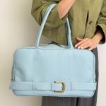 Сумка женская кожаная голубая FM1791D