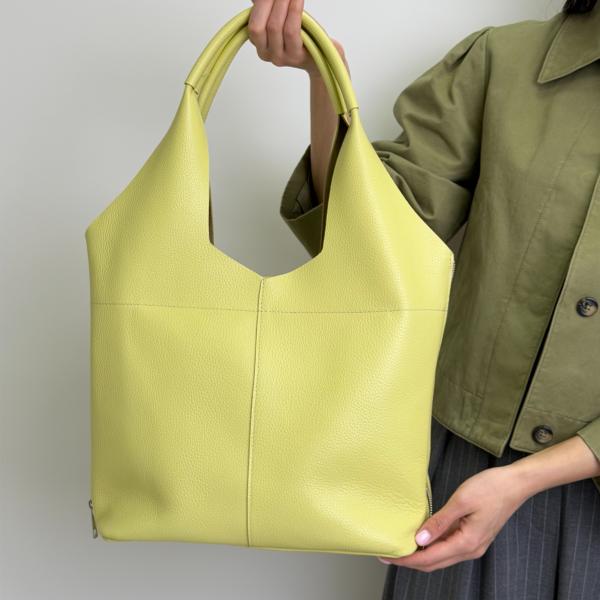 Сумка женская кожаная желтая FM1280I