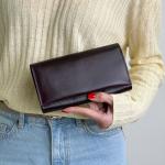 Кошелек женский кожаный марсала FM1792C