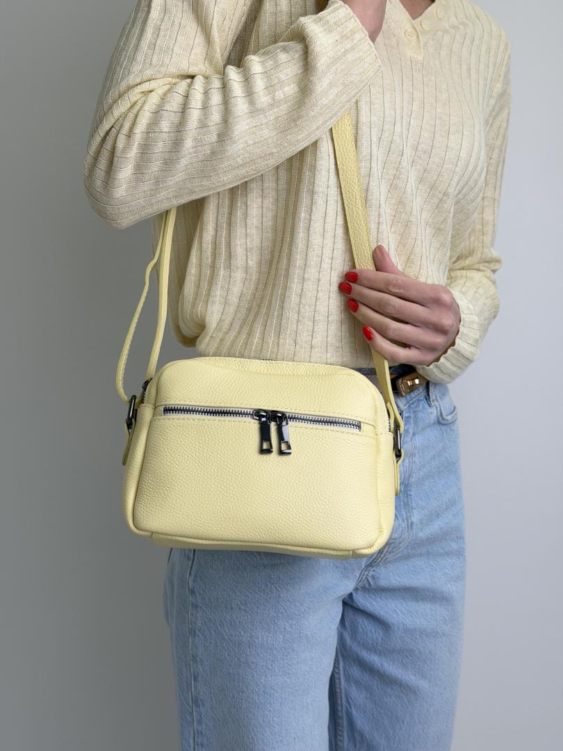 Сумка женская кожаная желтая FM0998AH