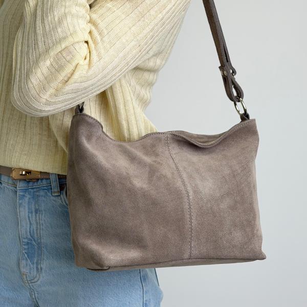 Сумка женская кожаная тауп FM1000AF