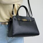 Сумка женская кожаная черная FM1805C