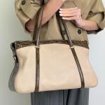 Сумка женская кожаная бежевая FM1806A