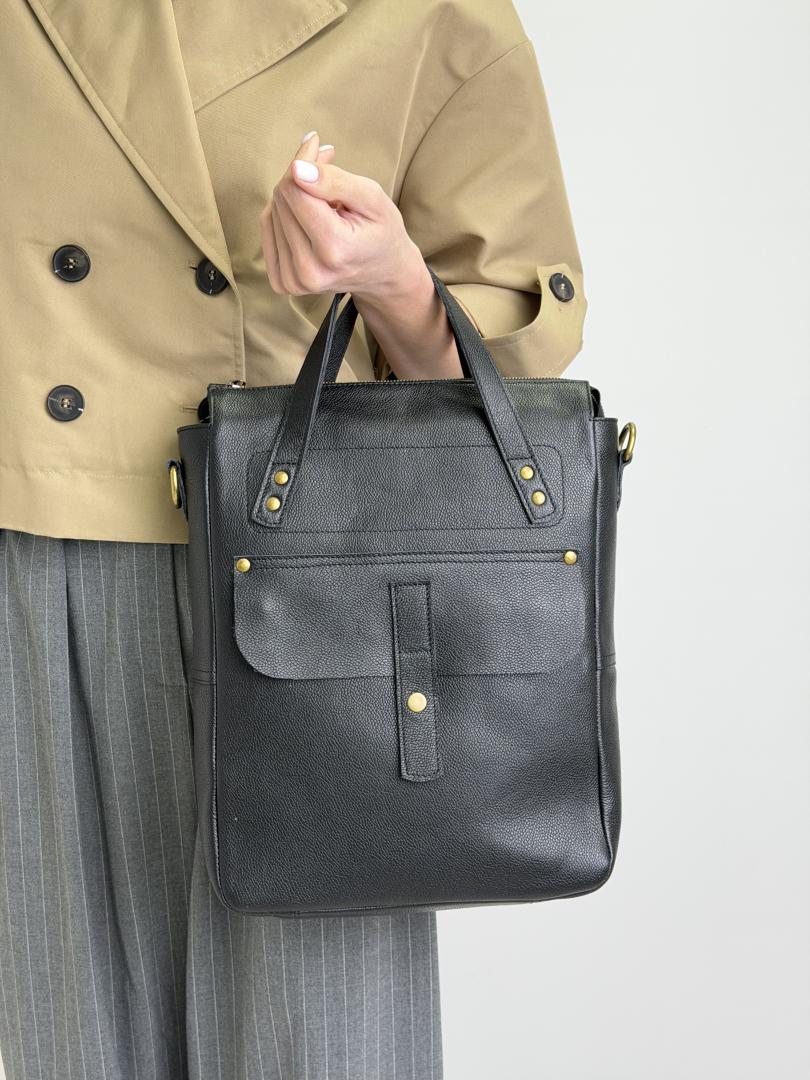 Сумка жіноча шкіряна чорна FM1807A