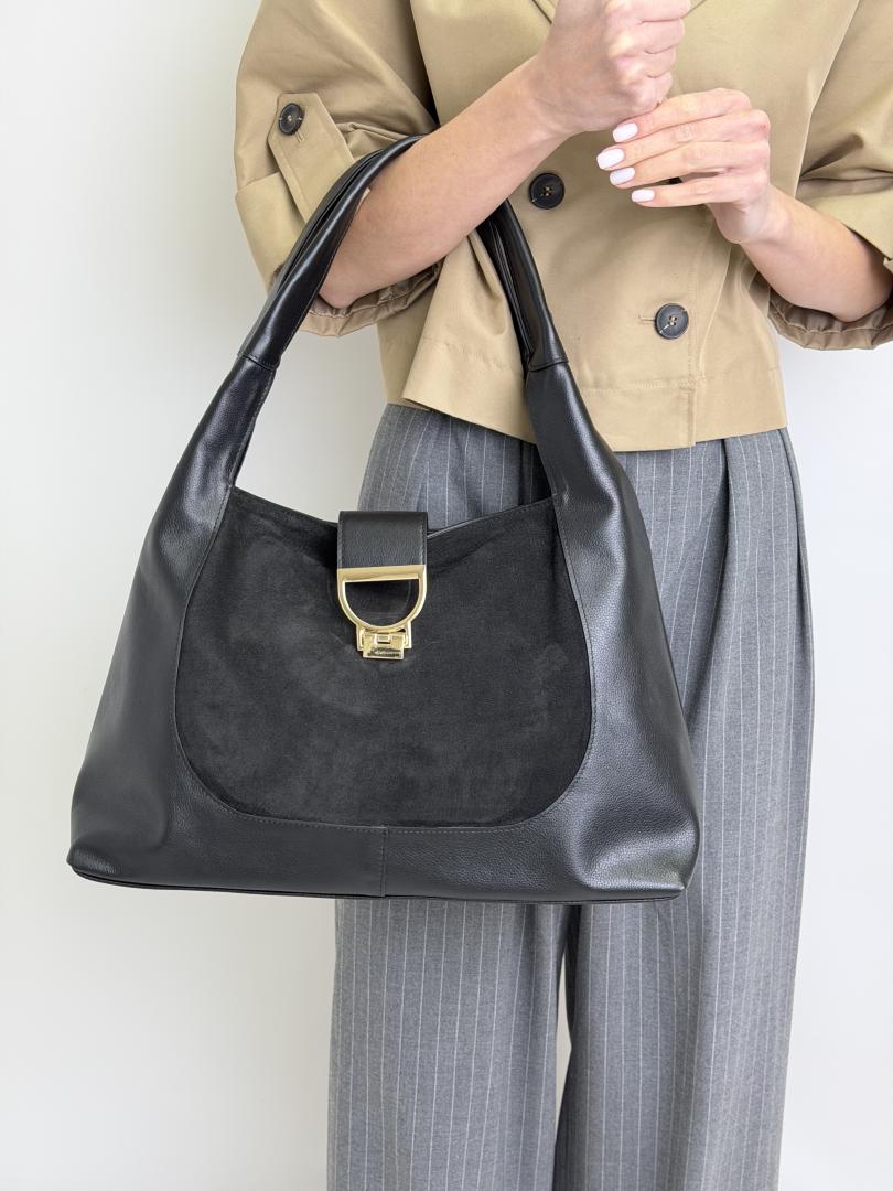 Сумка жіноча шкіряна чорна FM1808A