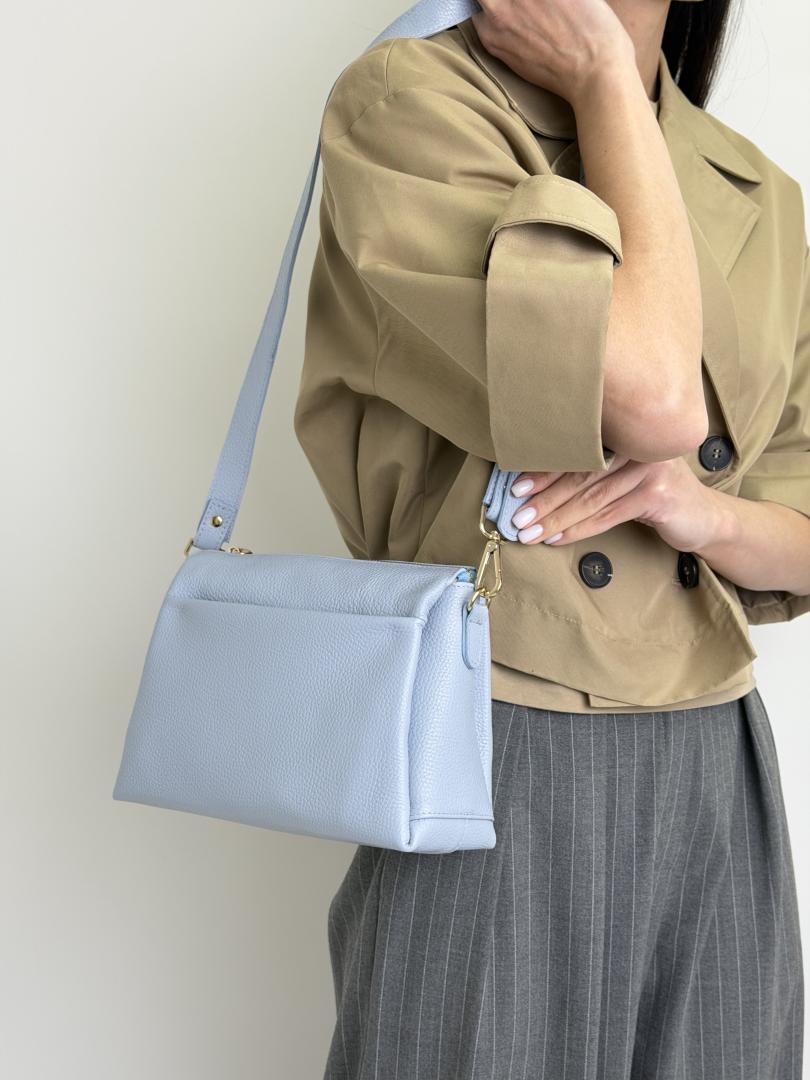 Сумка жіноча шкіряна блакитна FM1809A