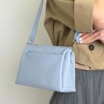 Сумка жіноча шкіряна блакитна FM1809A