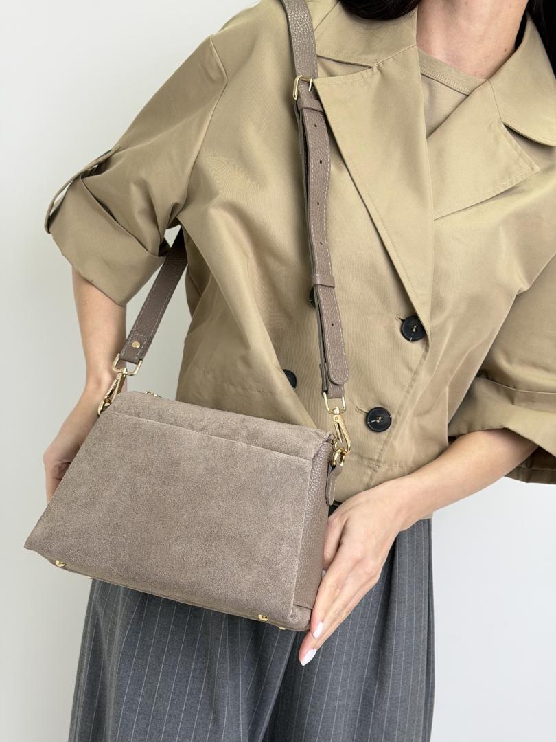 Сумка жіноча шкіряна тауп FM1809D