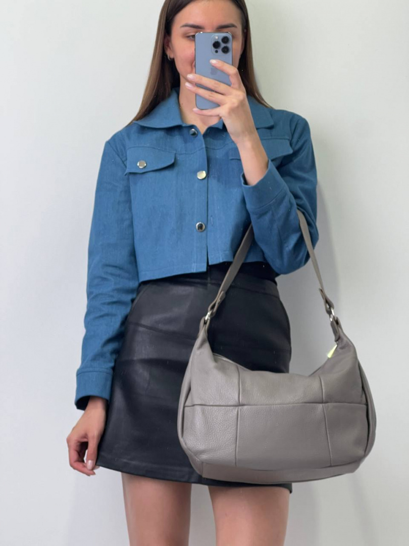 Сумка женская кожаная серая FM1189A купить недорого с доставкой по ...