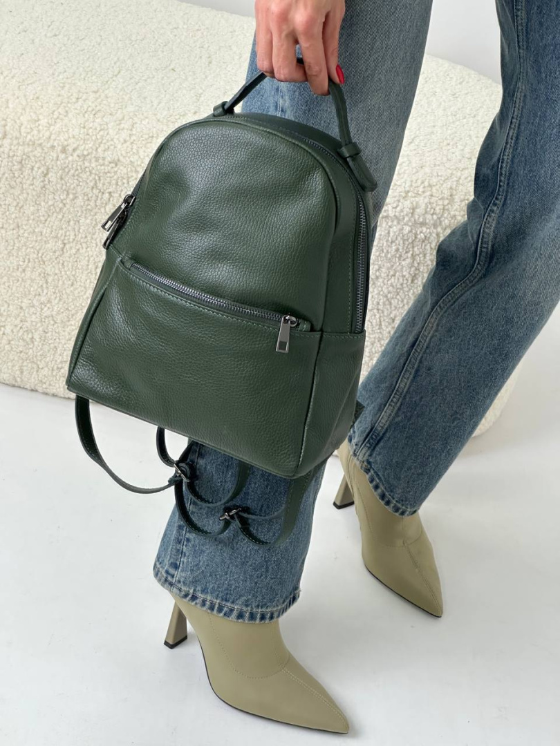 Рюкзак женский кожаный изумрудный FM0852Q