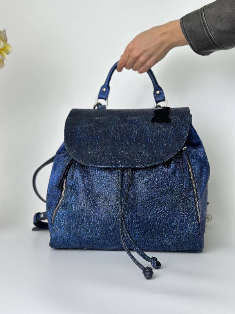 Рюкзак женский кожаный синий FM1429A